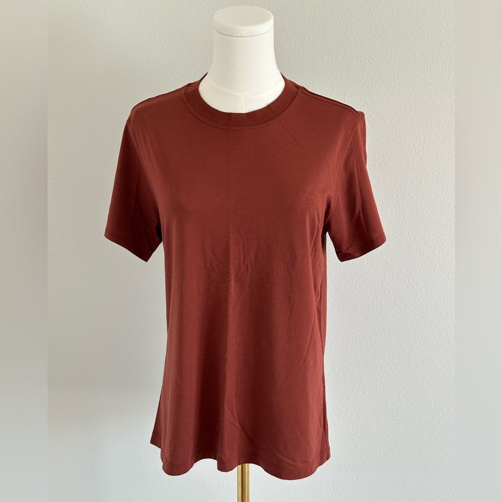 lululemon Pima Cotton Short Sleeve Warm Terracotta Tee / Made in Peru - 2 ( S/M)
